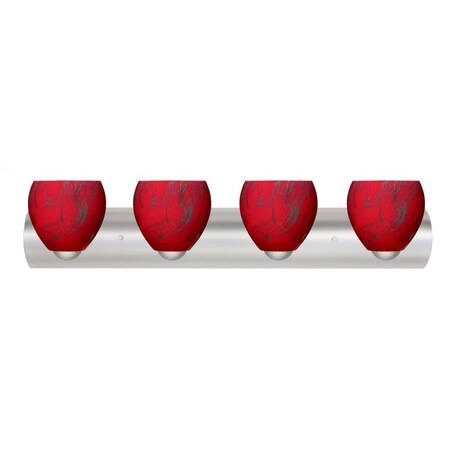 Besa Lighting Besa Wall Bolla Satin Nickel Magma 4x9W LED 4WZ-4122MA-LED-SN